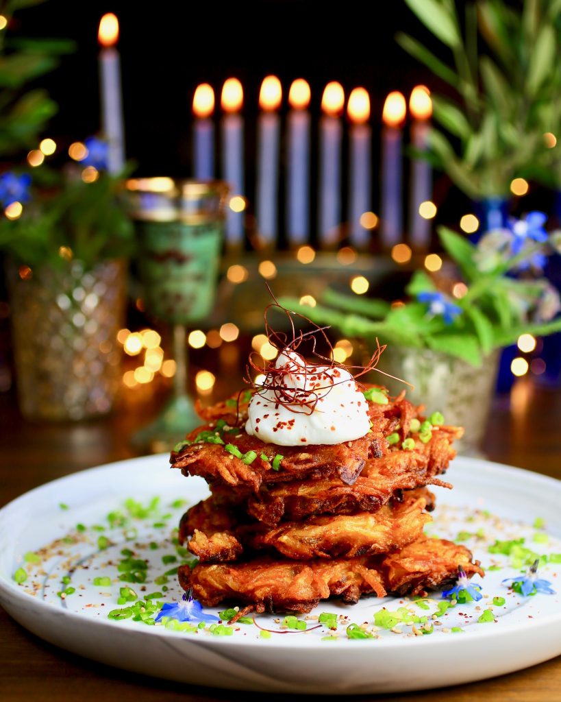 Kimchi Potato Latkes