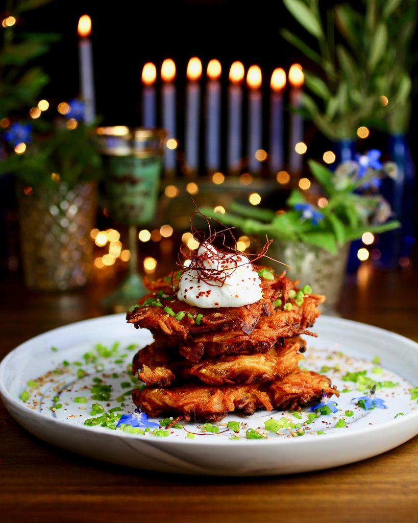 Kimchi Potato Latkes