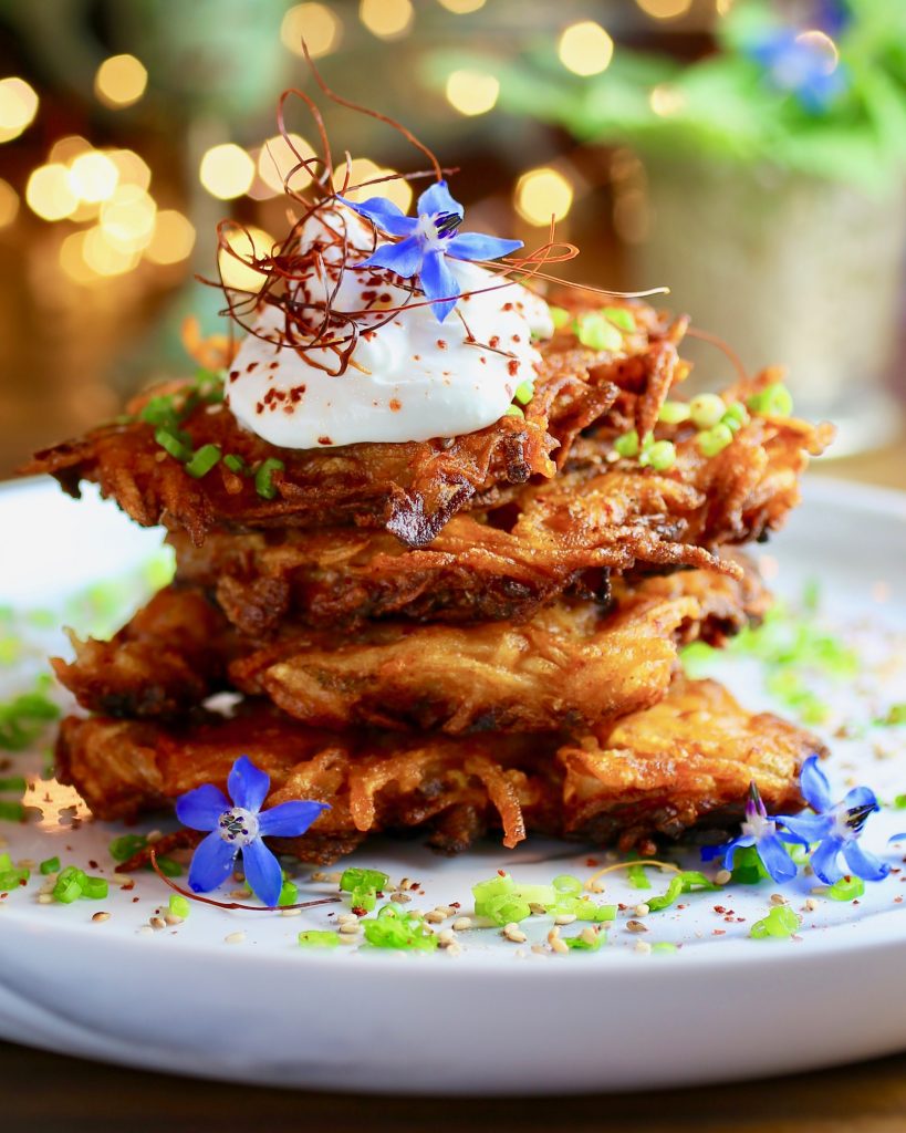 Kimchi Potato Latkes