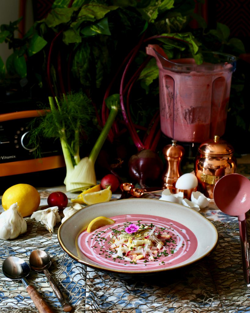 Chilled Beet, Fennel, Kefir Soup