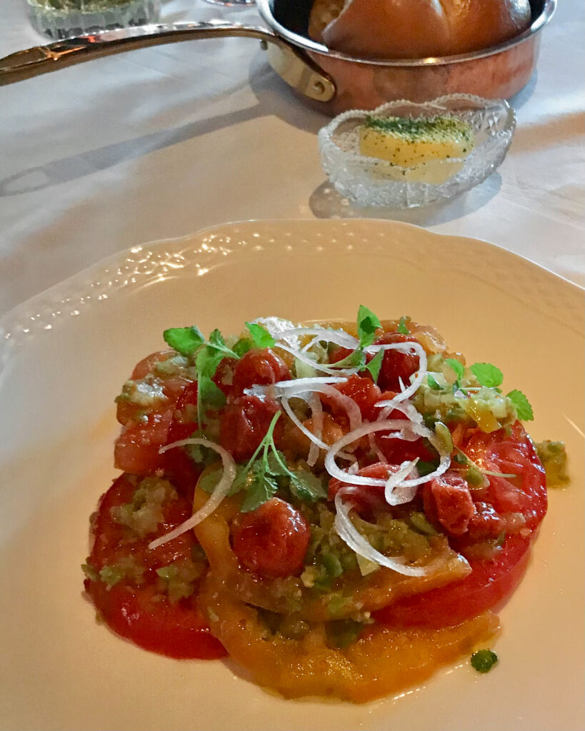 Tomato Salad at Mayfair Supper Club