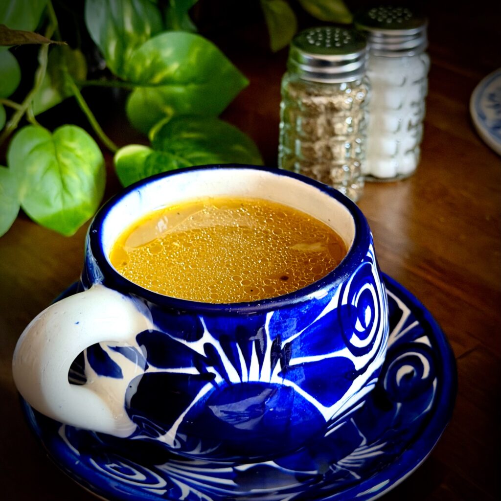 A Mug of Hot Caldo (beef broth)