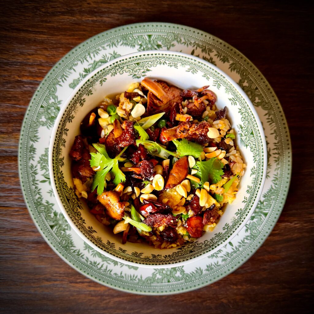 Foraged Hedgehog Mushroom Fried Rice