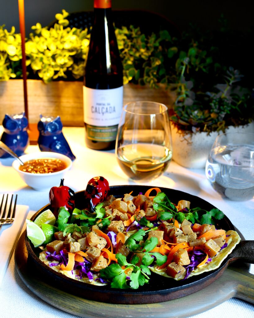 
Aji Amarillo Albacore Tostadas
