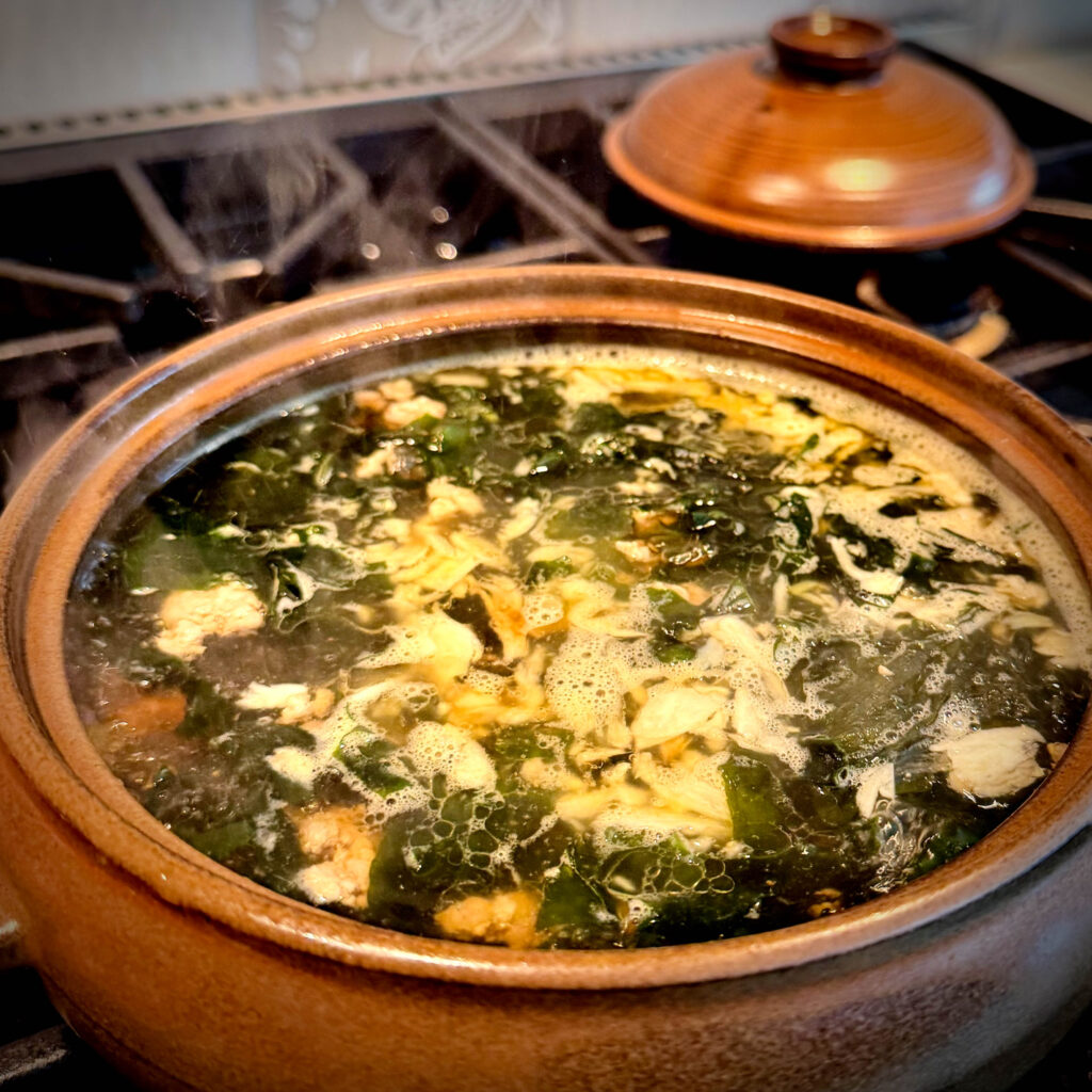 Seaweed Soup with Pork and Tofu (Miyeok Guk)