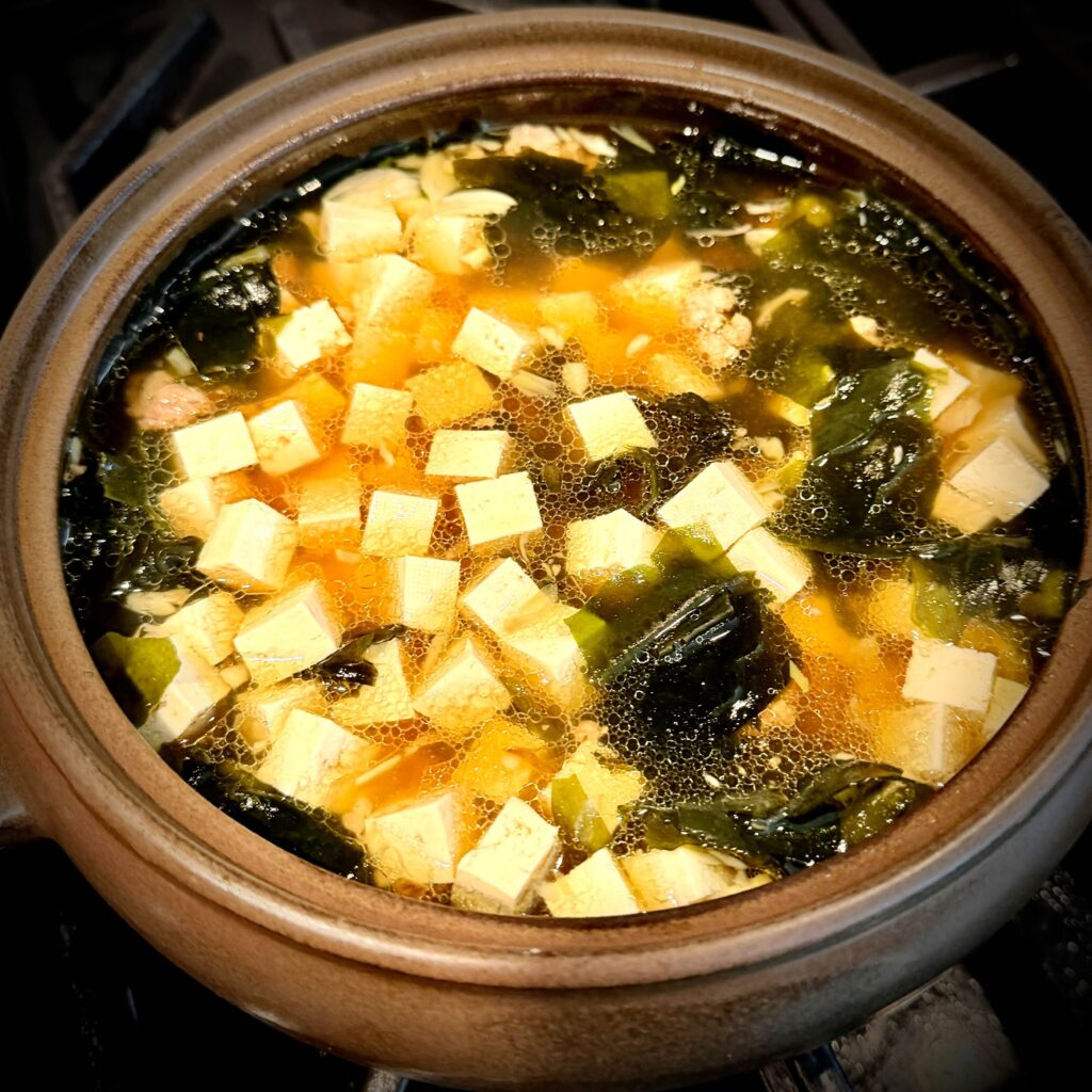 Seaweed Soup with Pork and Tofu (Miyeok Guk)