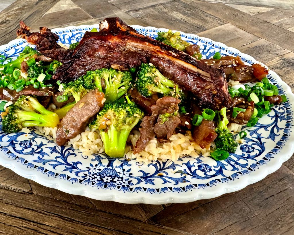 Kansas City Strip Steak and Broccoli