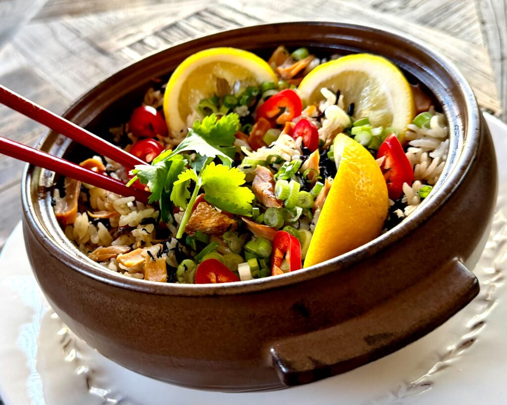 Salmon Rice with Hijiki Seaweed