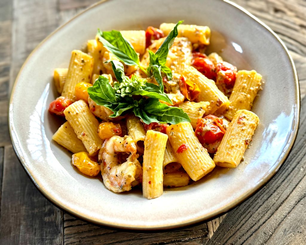 Boursin Shrimp Rigatoni