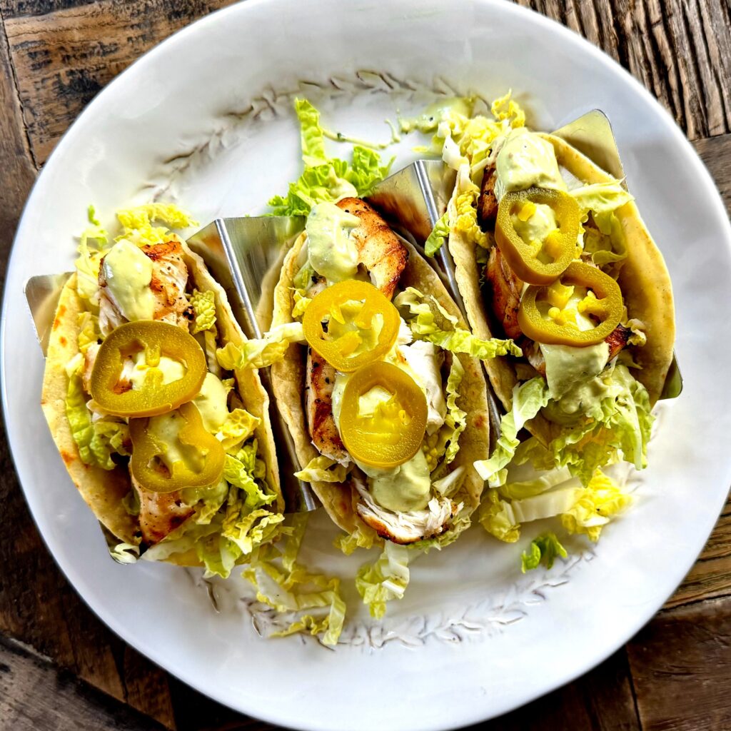 Grilled Mahi Mahi Tacos, Mojo Marinade