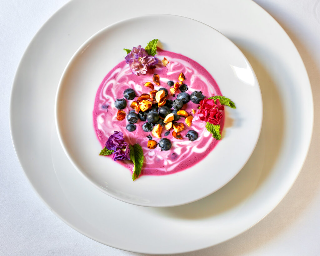 Spiced Chilled Blueberry Soup