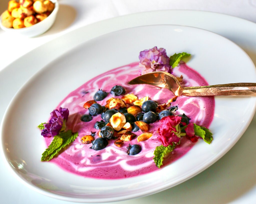 Spiced Chilled Blueberry Soup