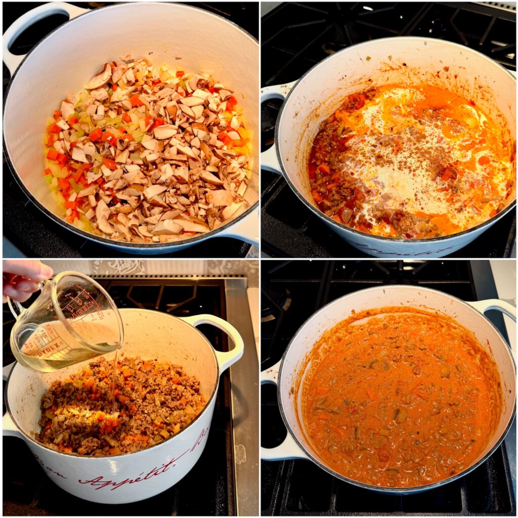 Creamy Beef Bolognese with Mushrooms