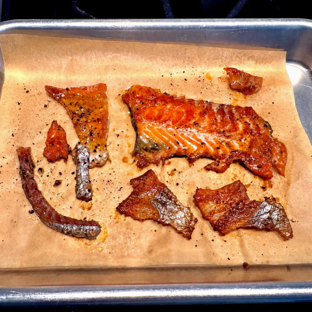 How to crisp salmon skin