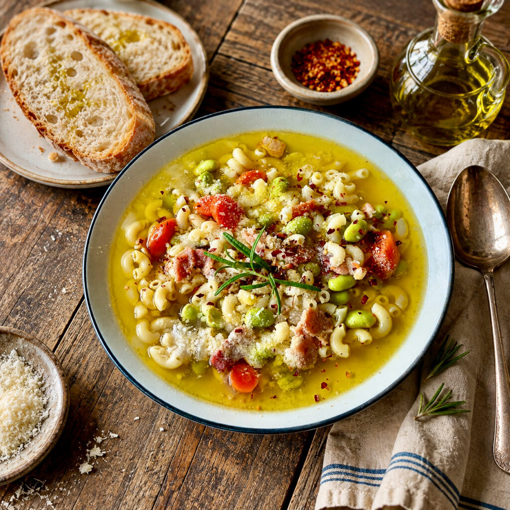 Edamame Pasta e Fagioli