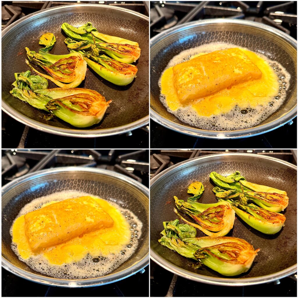 Halibut Francese
With Braised Baby Bok Choy Recipe
