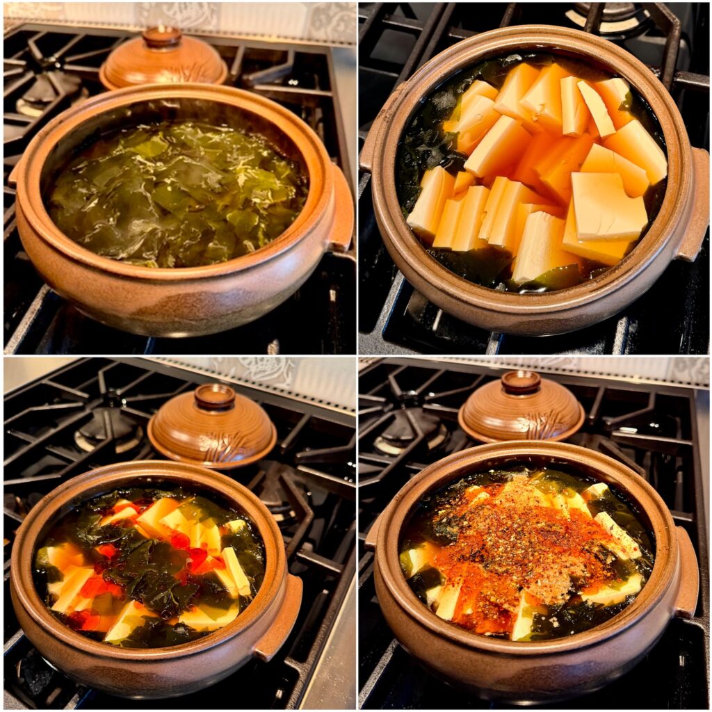 Silken Tofu and Wakame Hot Pot