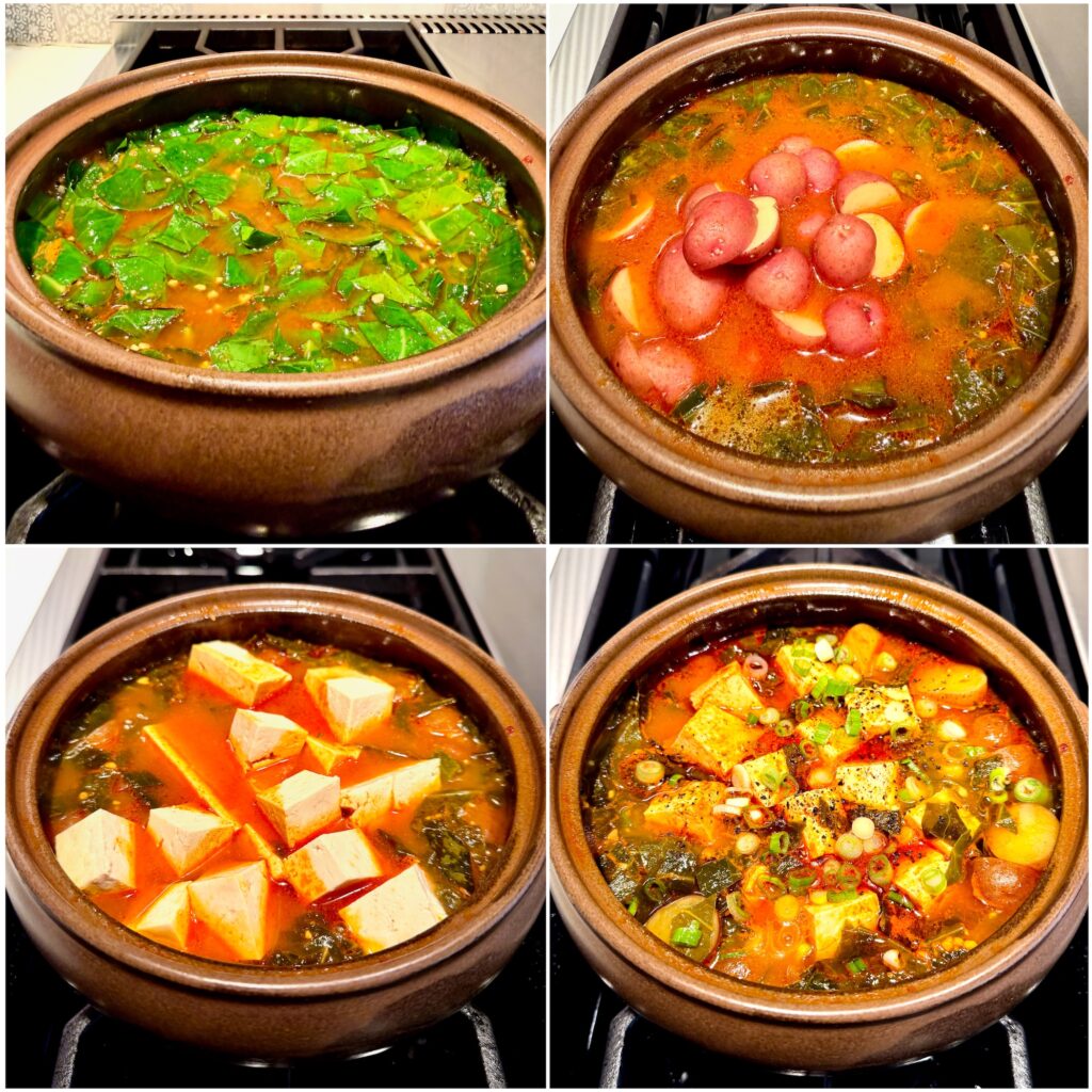Vegan Gochujang Jjigae with Collards