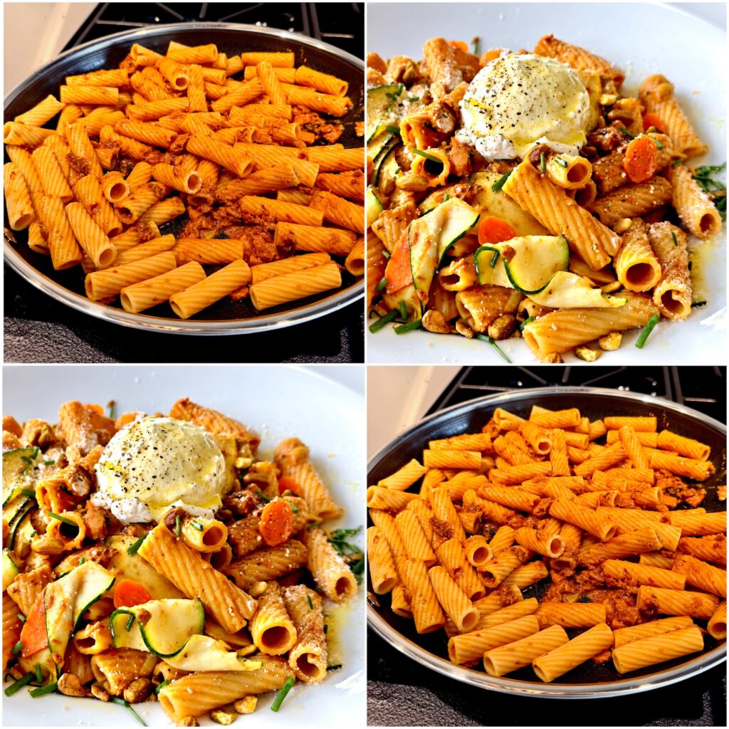 Rigatoni with Chorizo, Zucchini & Ricotta