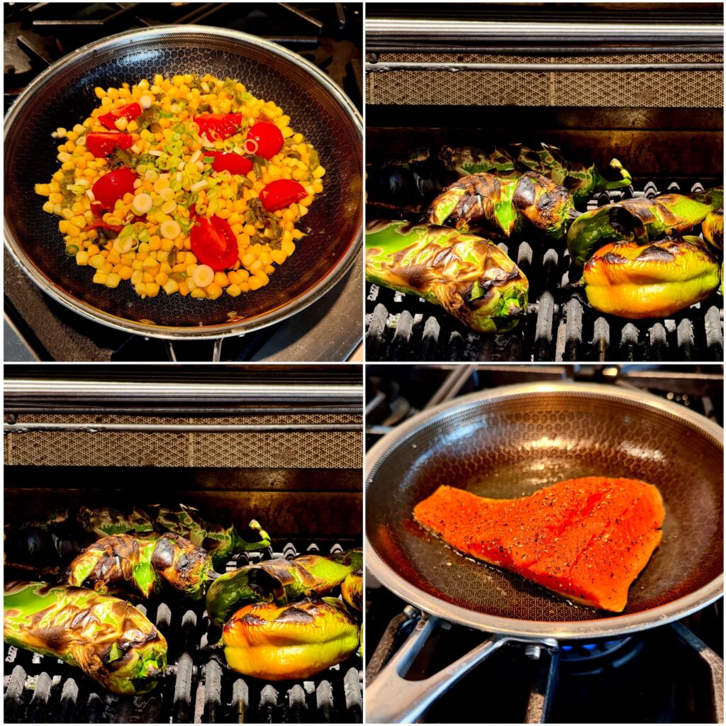Sockeye Salmon with Hatch Chile Corn