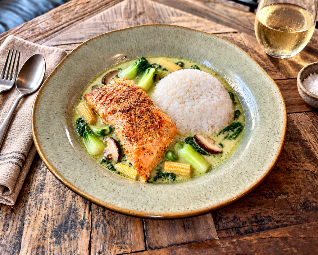 Thai Green Curry with Salmon